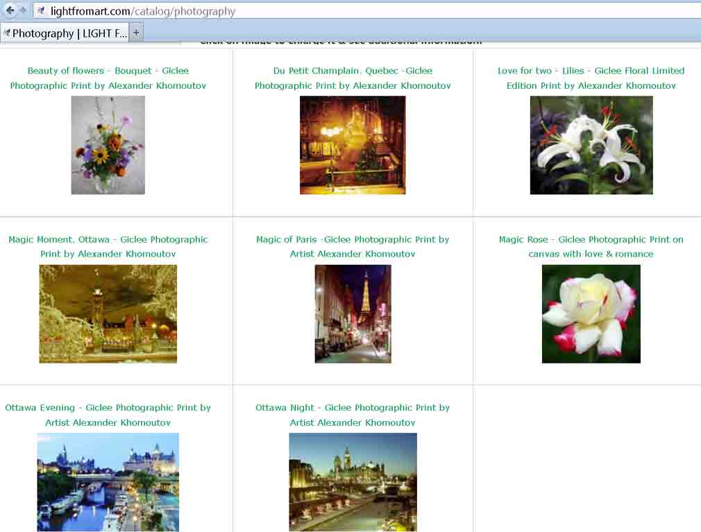 Giclee Prints, Ottawa,Paris, Quebec