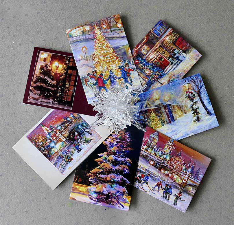 Greeting Art Cards for Christmas, New Year, Holiday Season by artists Elena Khomoutova and Alexander Khomoutov