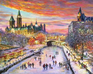 Peaceful Ottawa - for good luck - fine art limited edition print by Ottawa Artist Elena Khomoutova